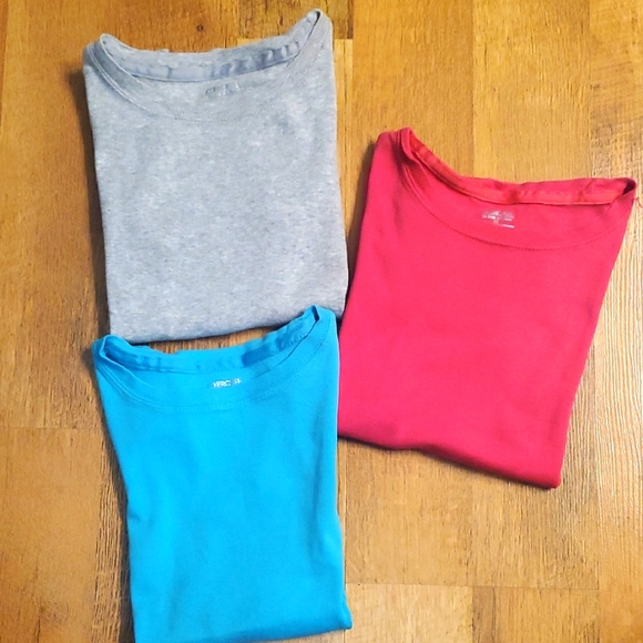 3 Cherokee Ultimate Tees Short Sleeve Girls 8 Medium Gray, Pink, and Turquoise - Picture 1 of 5